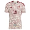 Maglia ufficiale Messico H.HERRERA 16 Trasferta Mondiali 2022 per Uomo